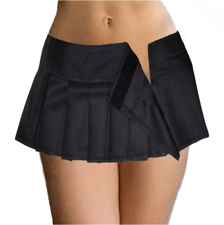 MICRO MINI Skirt Plaid Pleated (SolidBlack)