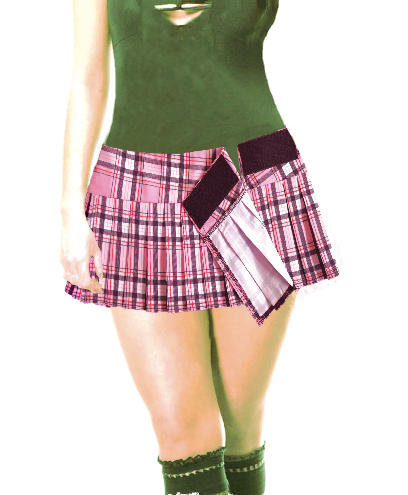 REGULAR MINI Skirt Plaid Pleated (BabyPink)
