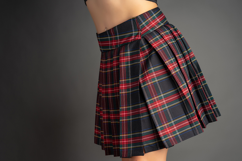 REGULAR MINI Skirt Plaid Pleated (Highland)